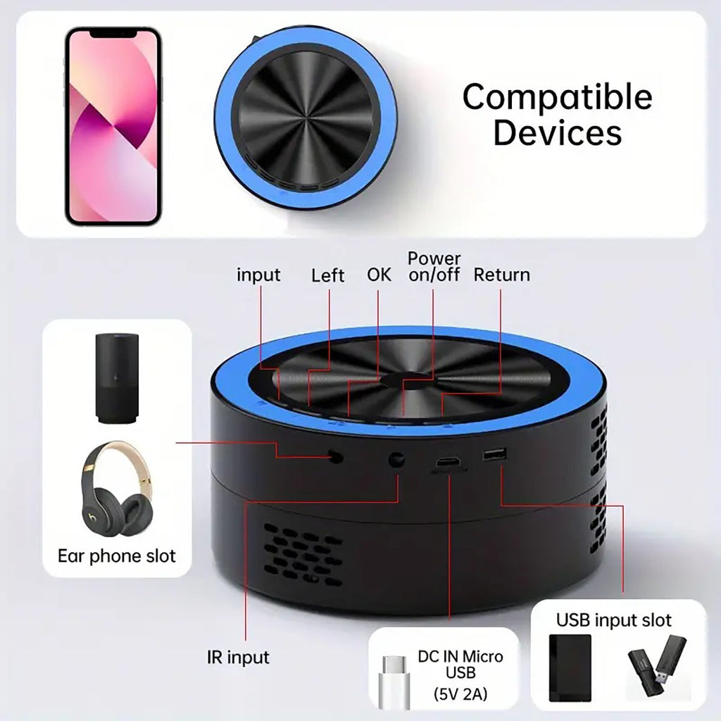 G320 Portable Mini Projector for Home & Outdoor Use